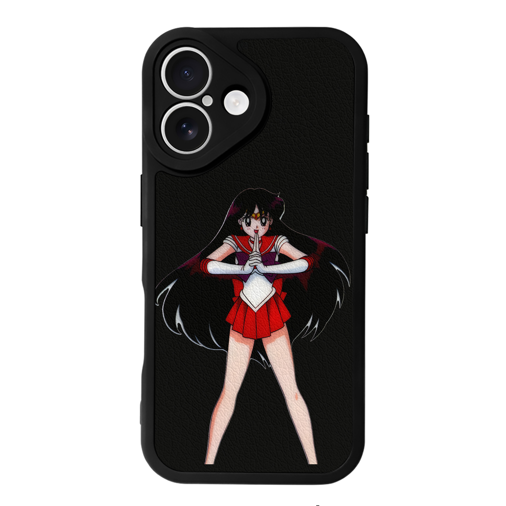 （画像用） 美少女戦士セーラームーン 火野レイ ひの レイ Sailor Moon Hino Rei （セーラーマーズ,Sailor Mars） 【iPhone 16シリーズ対応】シリコンスマホケース（レザー調） 材質：シリコン